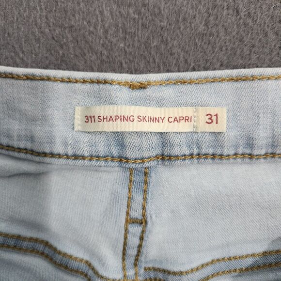 Levi's 311 Women 31 Mid Rise Shaping Skinny Capri Jeans Lightwash - Picture 4 of 12